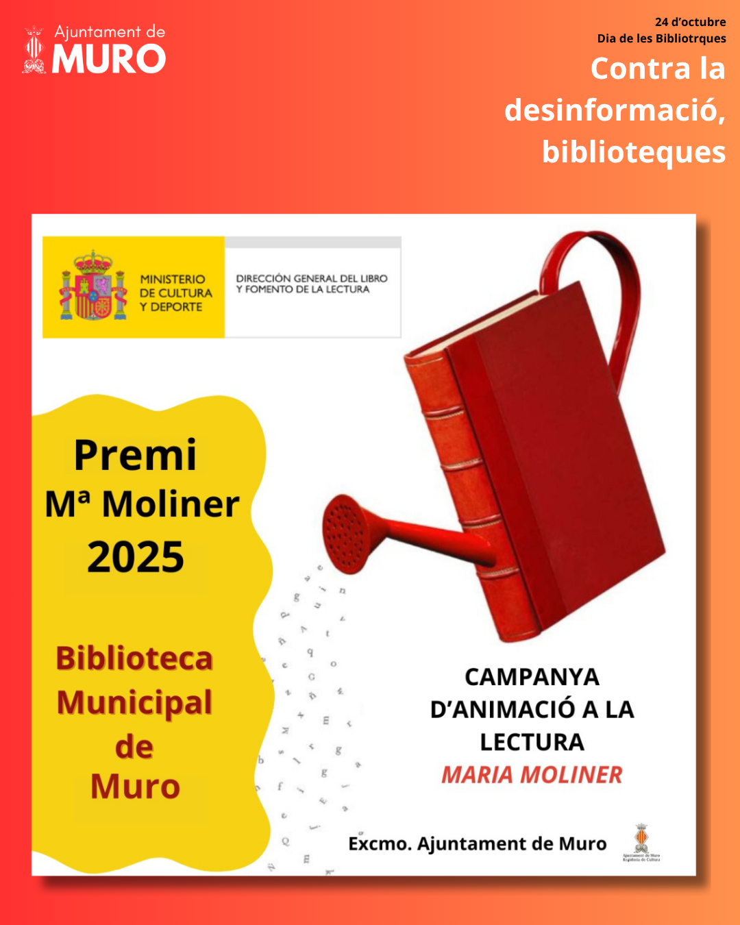 El María Moliner 2025 és per a la Biblioteca de Muro