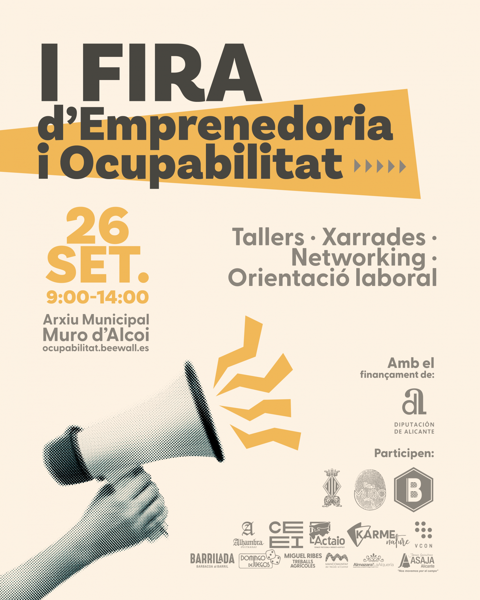Muro acull la I Fira d’Emprenedoria i Ocupabilitat el pròxim 26 de setembre
