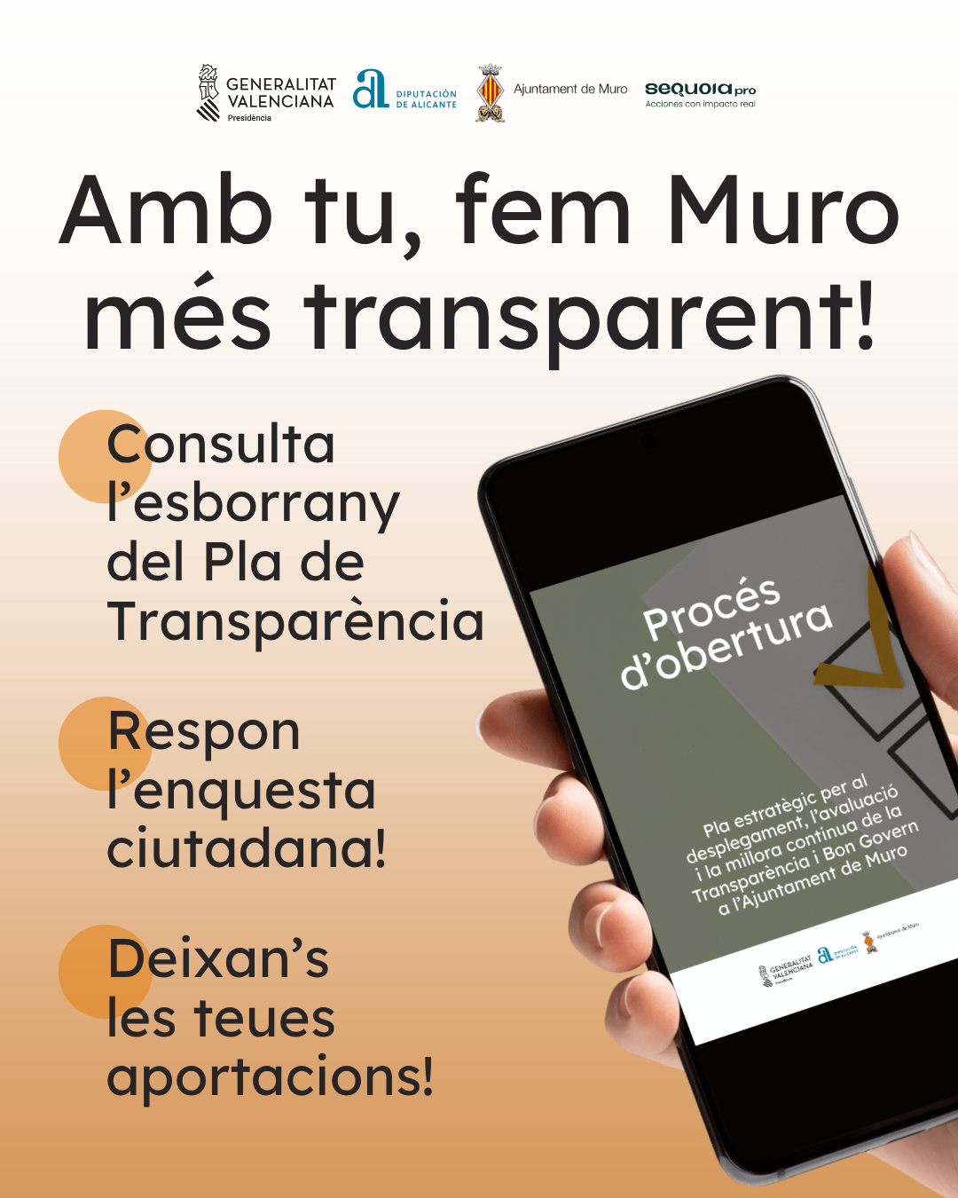 L'Ajuntament de Muro obri a la ciutadania l'esborrany del Pla Estratègic de Transparència