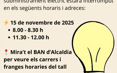 Tall puntual de llum a Muro