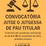 Presenta't a Jutgessa o Jutge de Pau a Muro