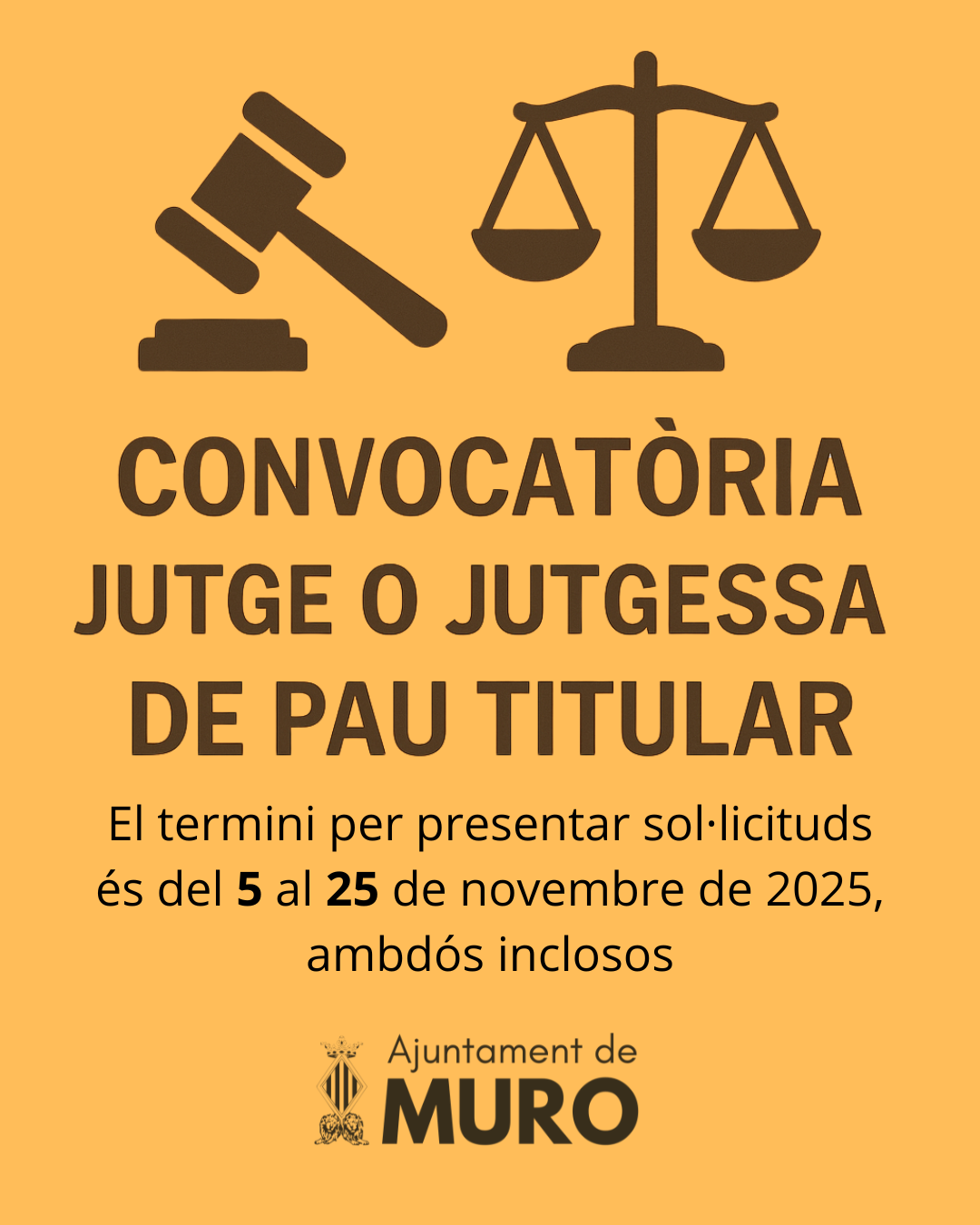 Presenta't a Jutgessa o Jutge de Pau a Muro