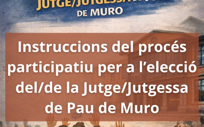 Instrucciones del proceso participativo para la elección del/de la Juez/Jueza de Paz de Muro