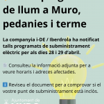 Talls programats de llum a Muro