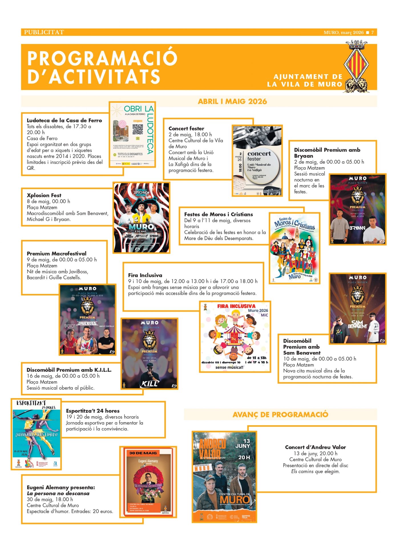 Activitats d'abril/maig