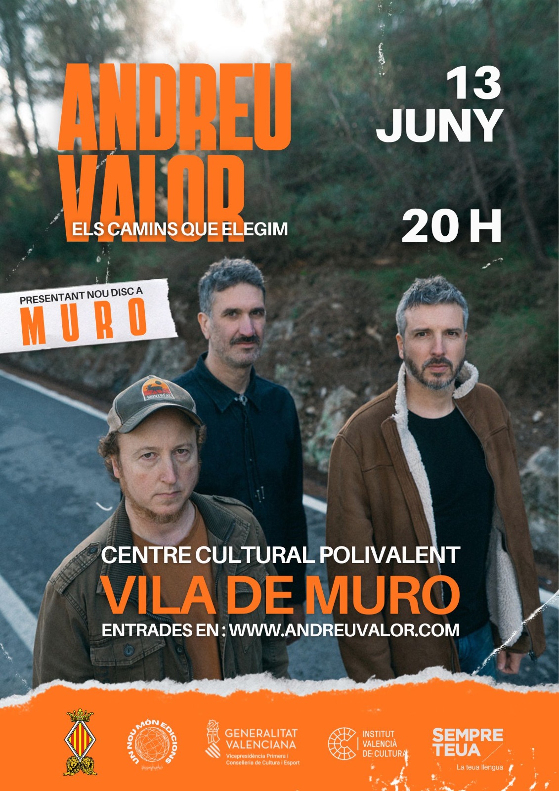 Andreu Valor presentarà a Muro el seu nou disc "Els camins que elegim"